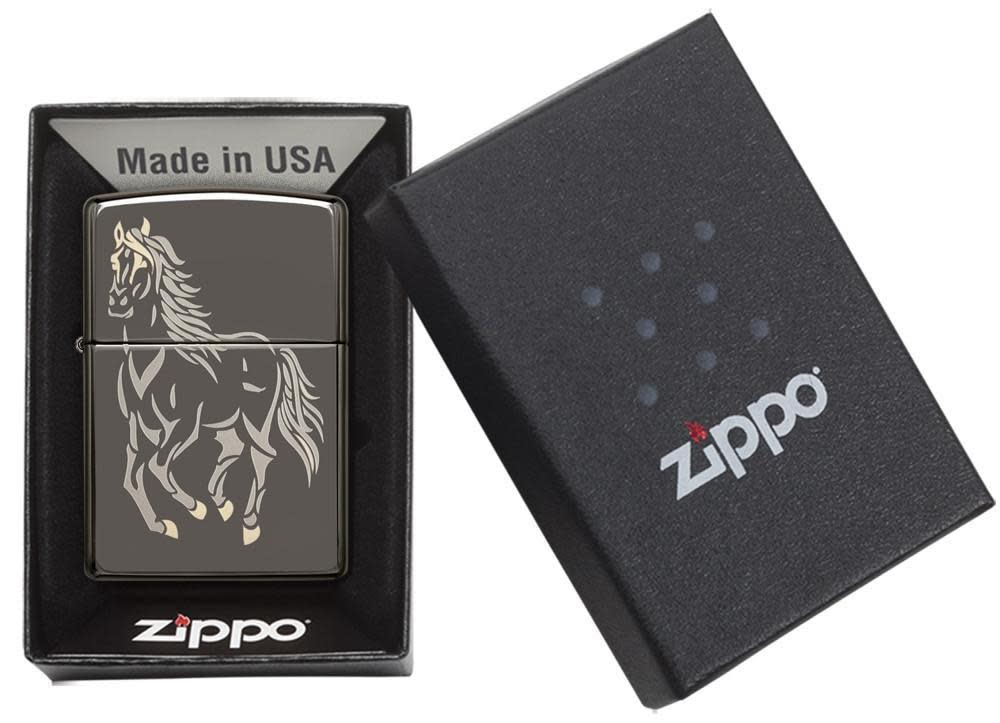 Running Horse Windproof Lighter in packaging